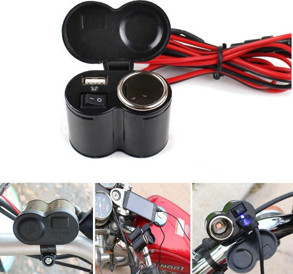 Andowl motorcycle charging cigarette lighter Q-A47