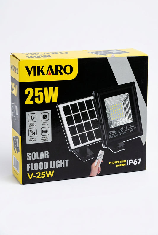 Vikaro 25w solar flood light