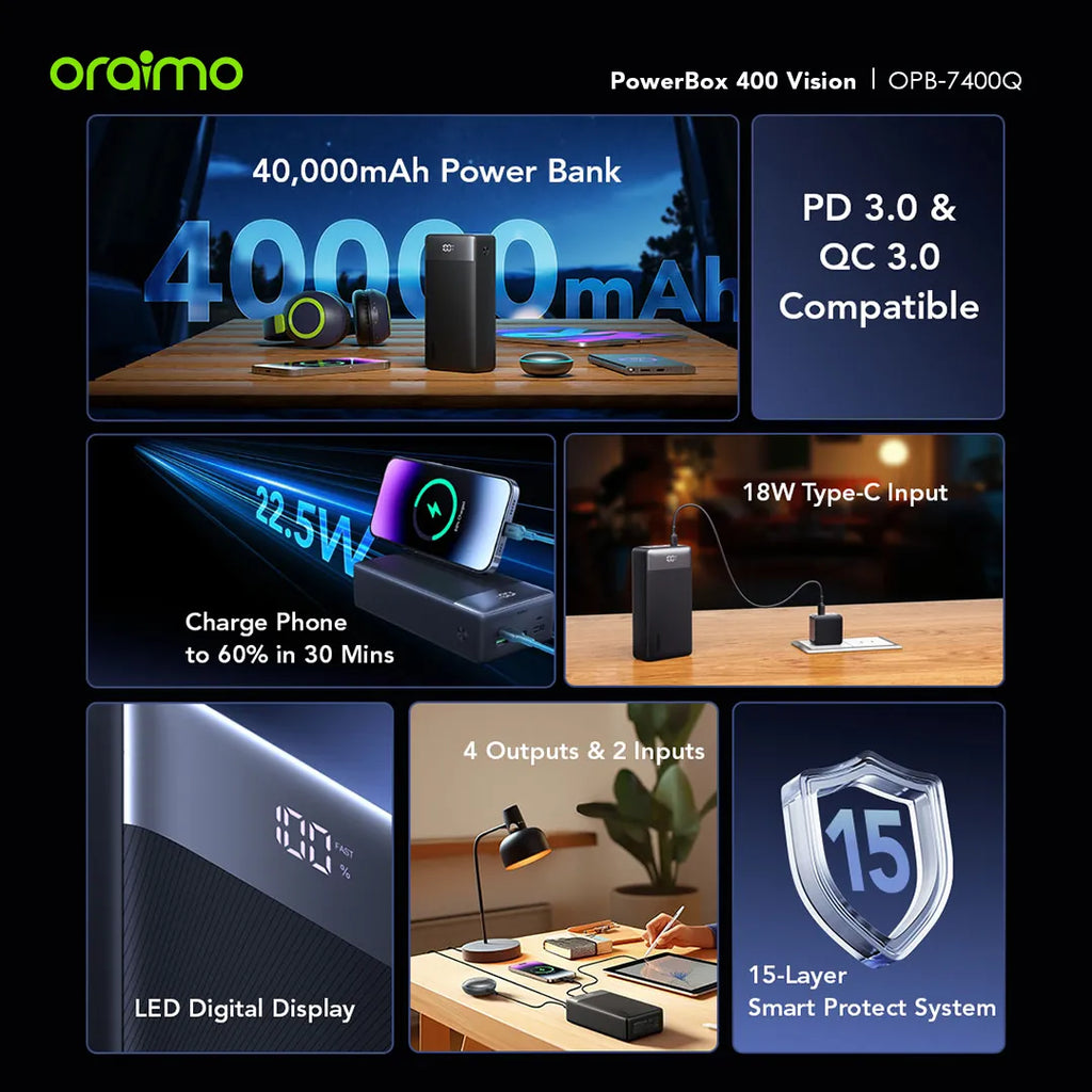40 000mah oraimo power bank