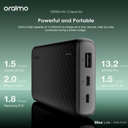 Oraimo 10000mah 12w power bank OPB-P5101