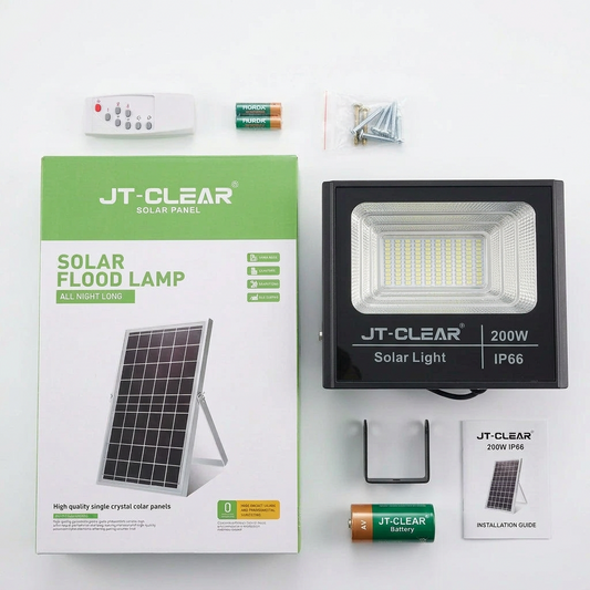 Jt clear 200w solar flood light