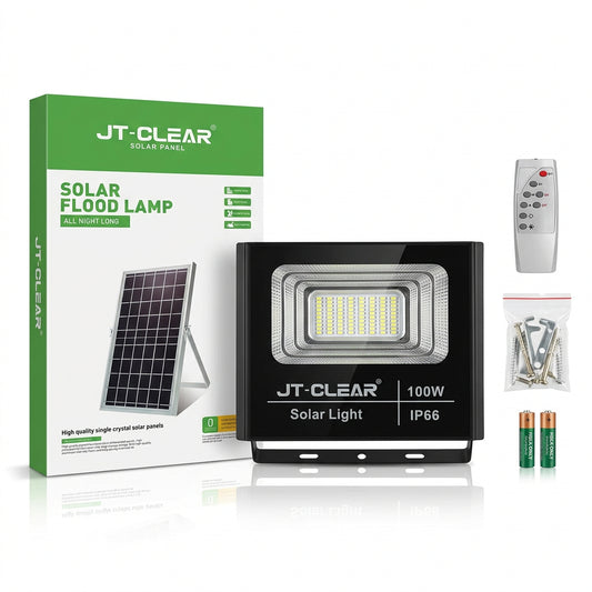 Jt clear 100w solar flood light