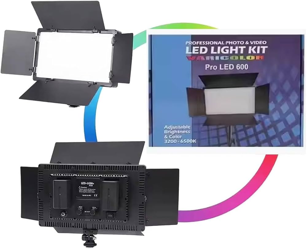 Professional photo and video led light kit