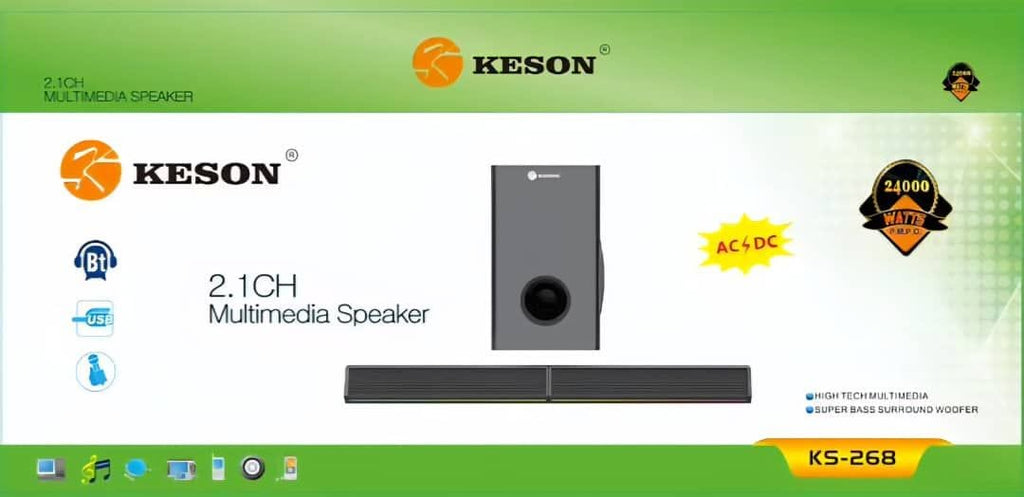 Keson 2.1 inch subwoofer and soundbar  speakerKS-268