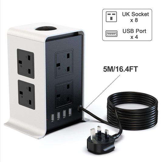 Multi socket surge extension adapter