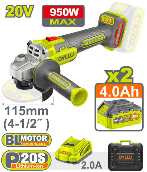 Dyllu cordless angle grinder brushless DTLAP 5322