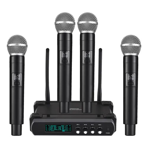 Professional wireless 4 channel microphone