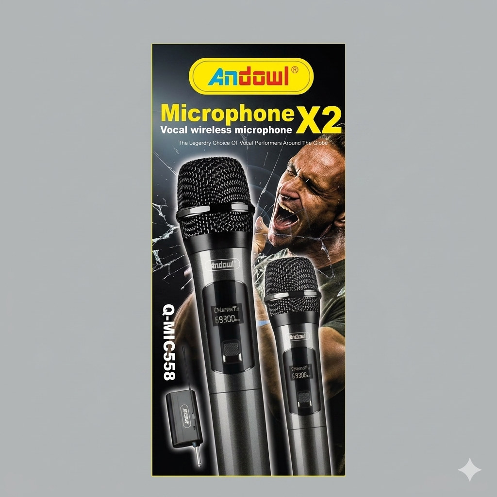 Dual Vocal wireless microphone Q-MIC558