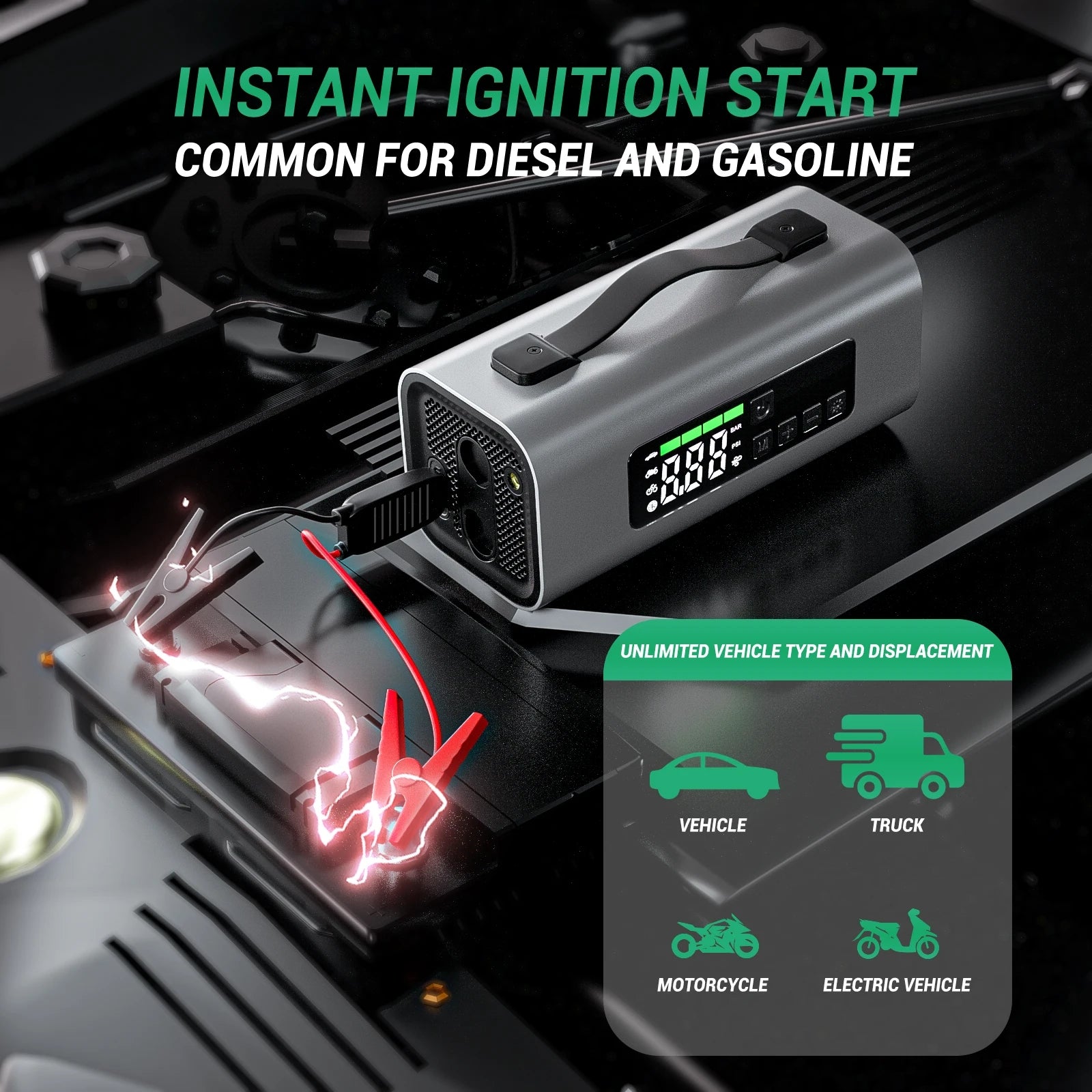 8 in 1 multifunctional jump starter with pump CTC 938T