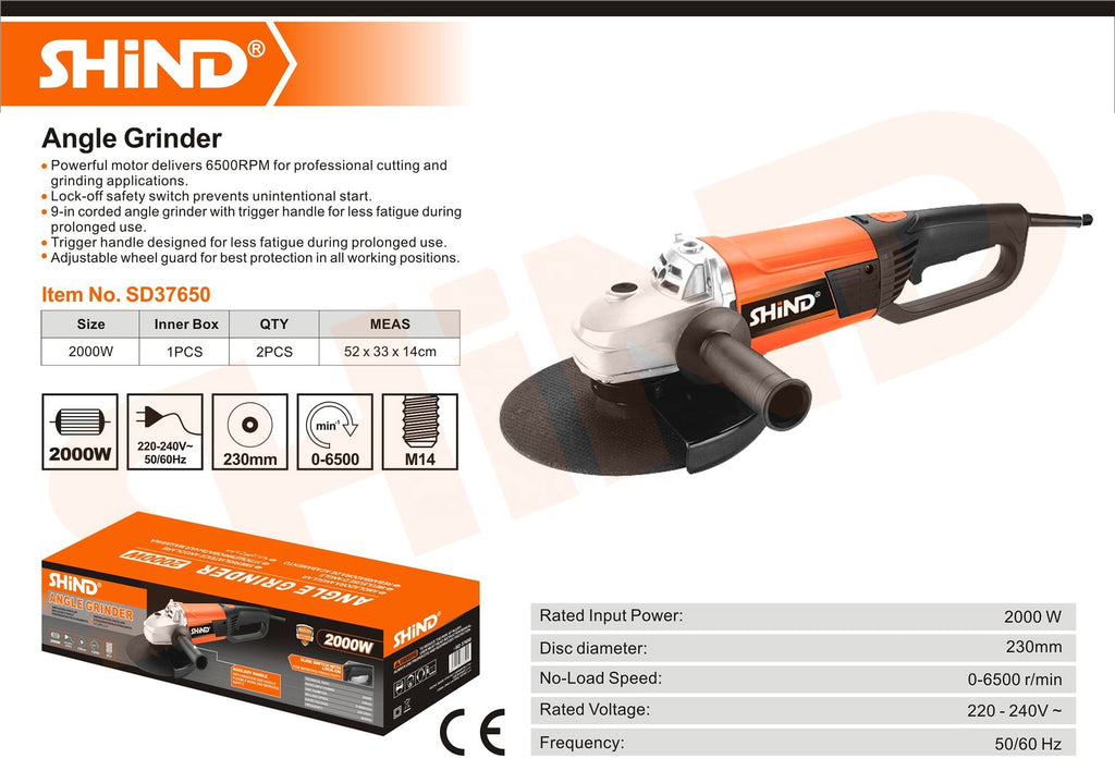 Shind 2000w angle grinder 34113