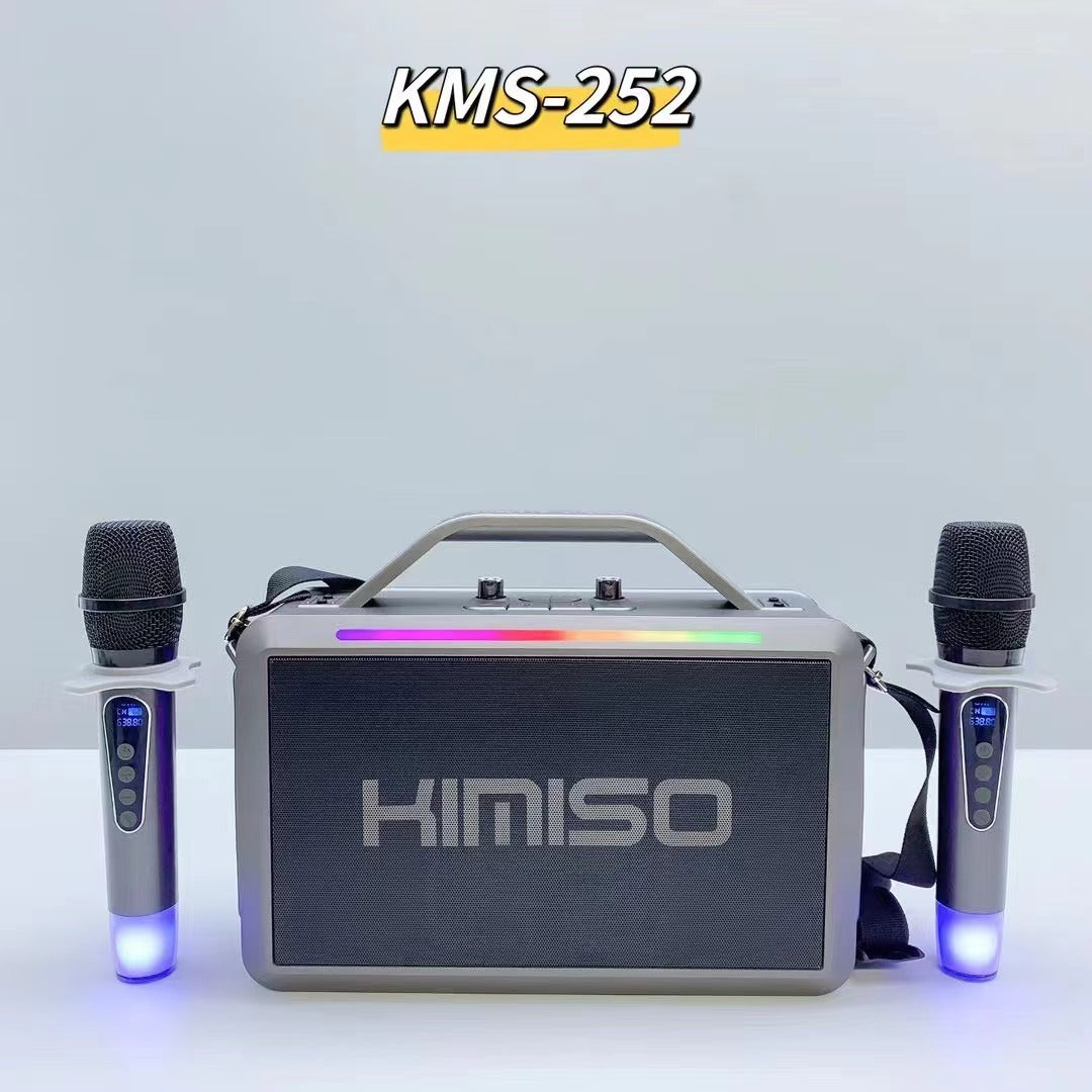 Kimiso portable karaoke  party speaker+ 2 microphone kms-252