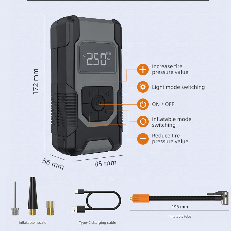 CQ623 andowl 12v air compressor jump starter
