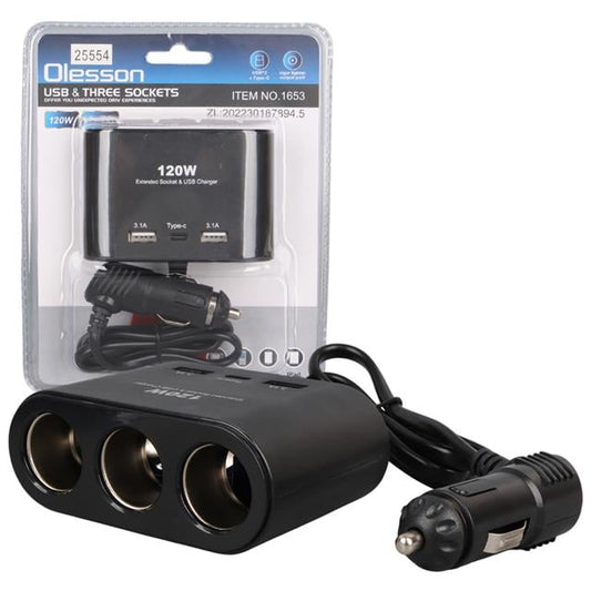120w usb and three sockets 1653