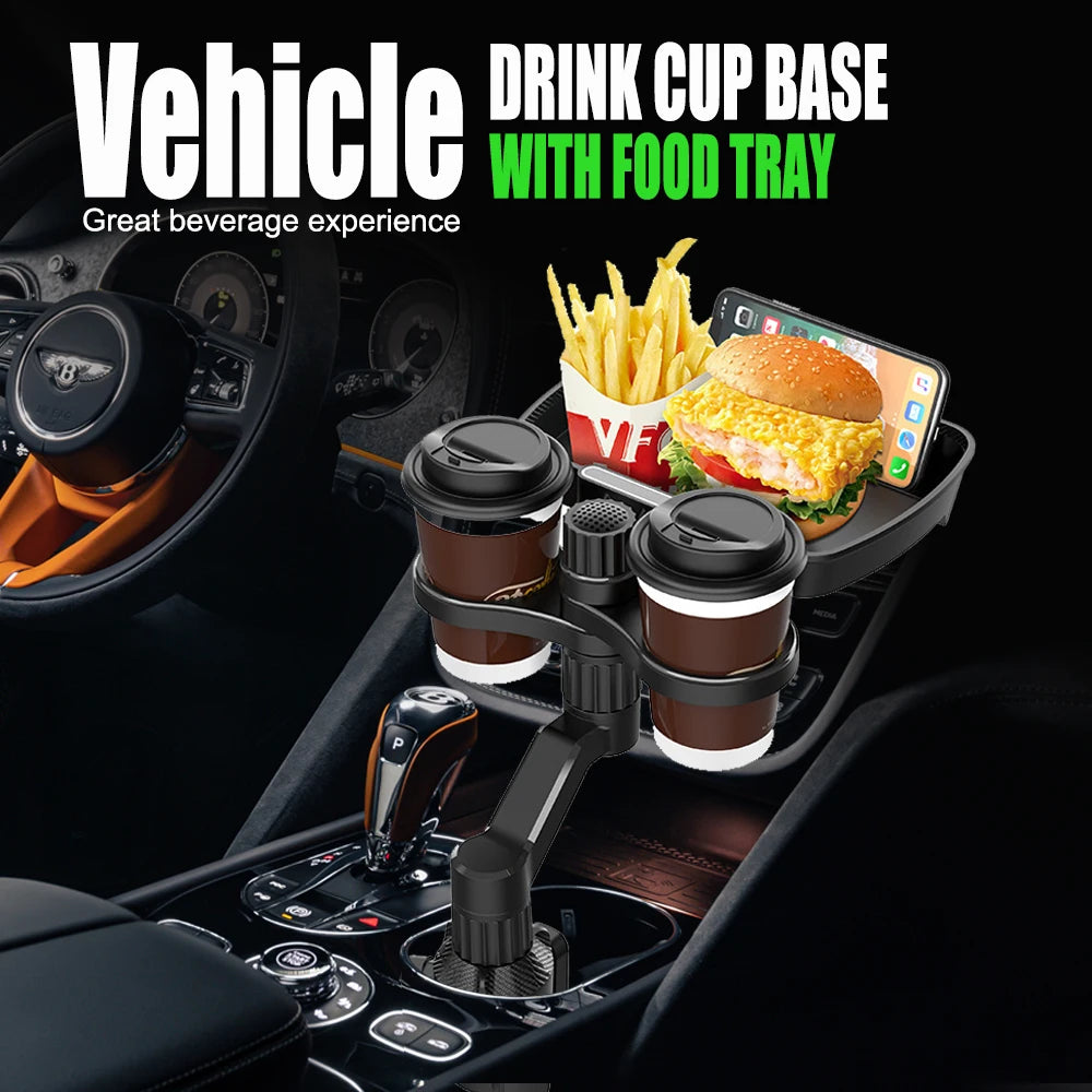 Drink cup base with food tray HB-H32063