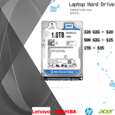500gig laptop hard drive/ seagate