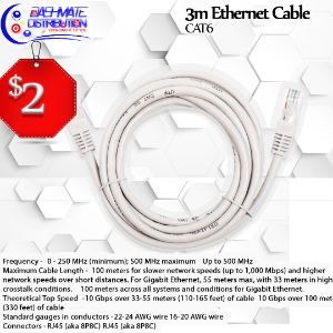 Cat5e 3m Ethernet cable