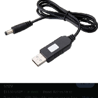 Dc booster cable 5v to 12v (1m)