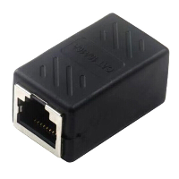 8p rj45 female to female connector black