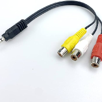 3.5mm jack to 3RCA female cables