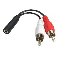 Audio 35mm female to 2av  male  cable