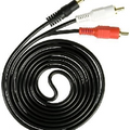 10m grey 3.5mm jack to 2 av cable
