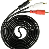 10m grey 3.5mm jack to 2 av cable