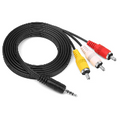 3m grey 3.5mm jack to 3 av cords