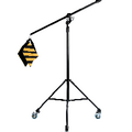 Studio light stand with boom arm