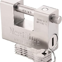 Kington rectangle brass padlock 100mm AY277-012