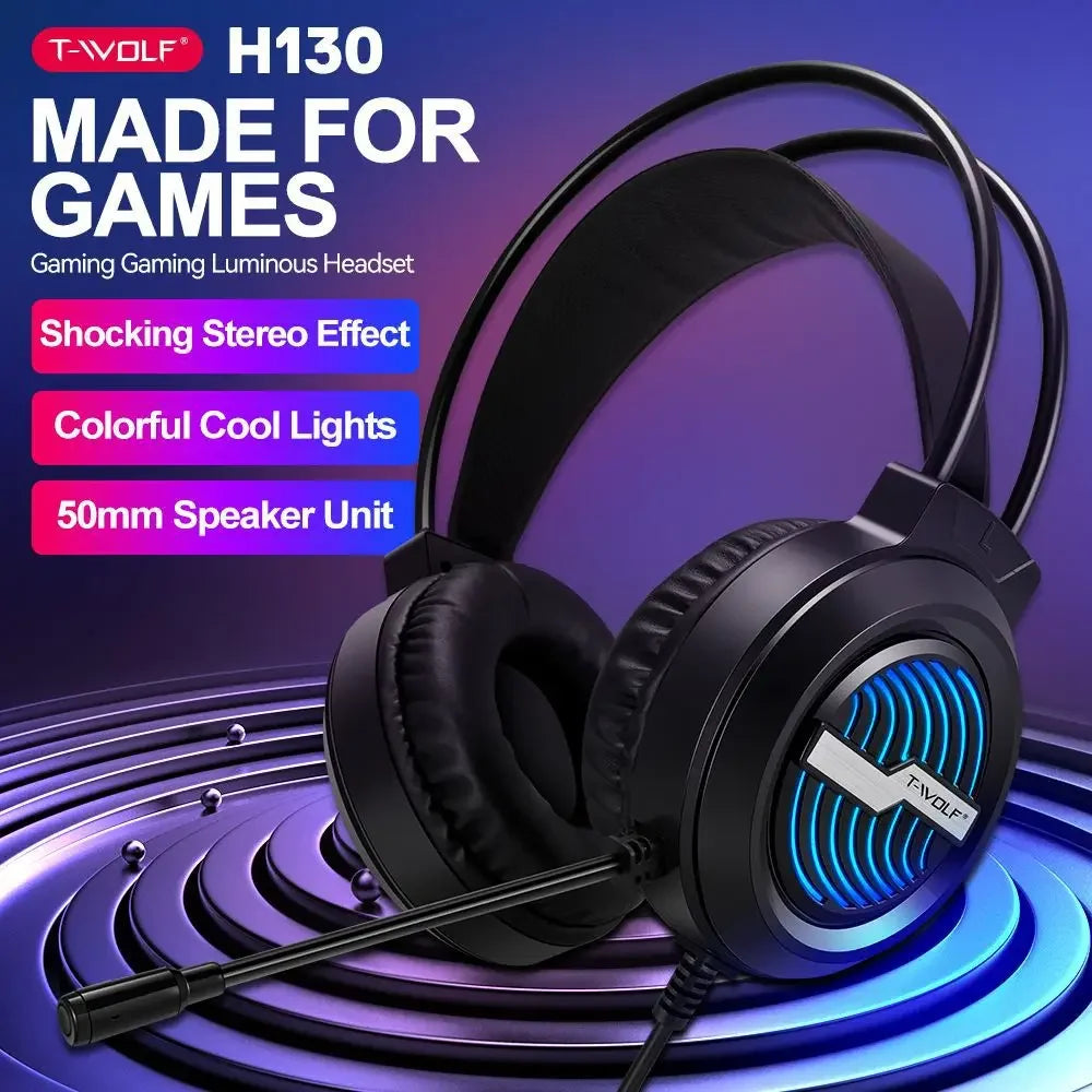 TWOLF head mounted gaming headset H130