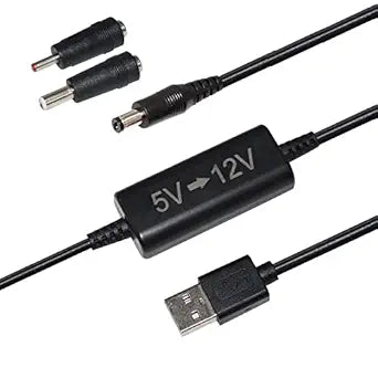 Usb charging cable 5v to 12v converter