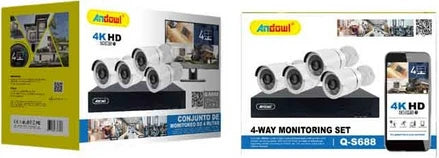 Andowl 4 way monitoring set camera Q-S688