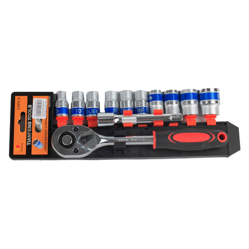 Dekecr-V 12pcs socket set 10mm to 22mm G-10052