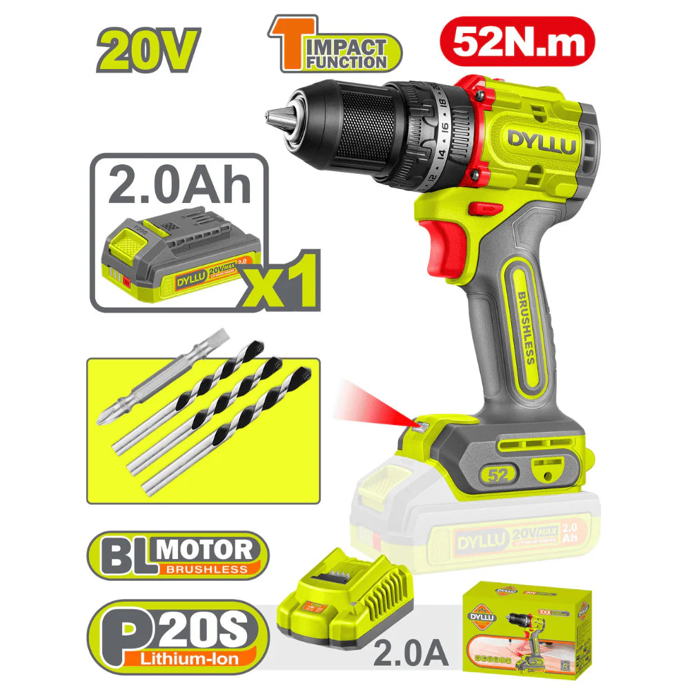 Dyllu cordless impact drill P5282