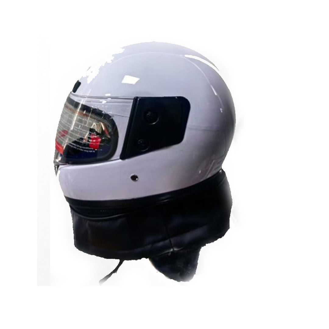 Visor care helmet with staff