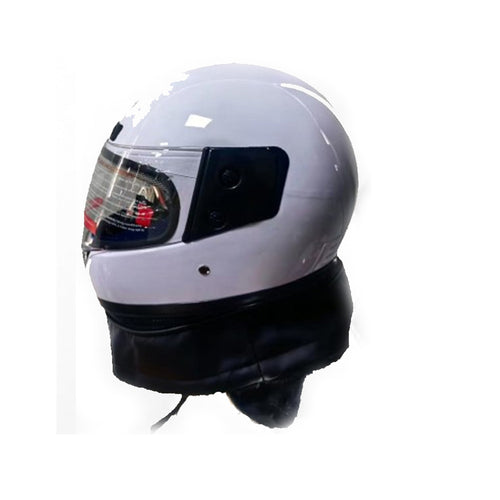 Visor care helmet with staff