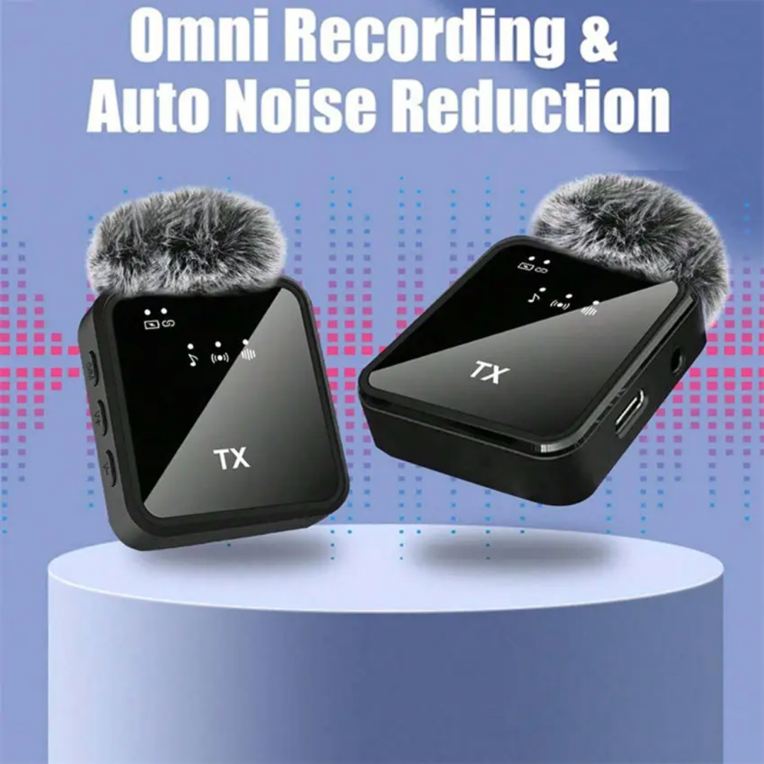 F11 2 in 1 wireless lapel microphone