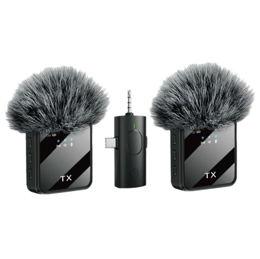 F11 2 in 1 wireless lapel microphone
