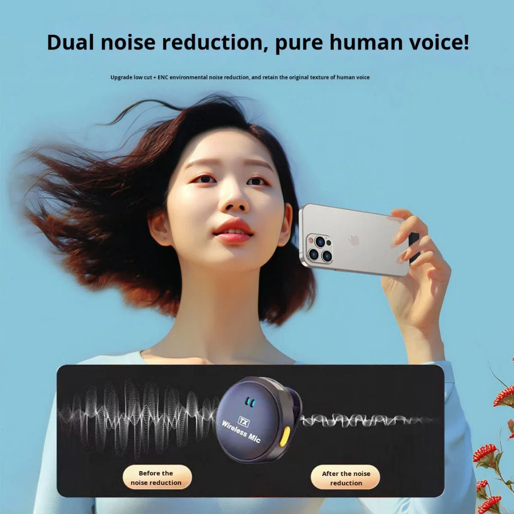 Q8 magnetic wireless lapel mic
