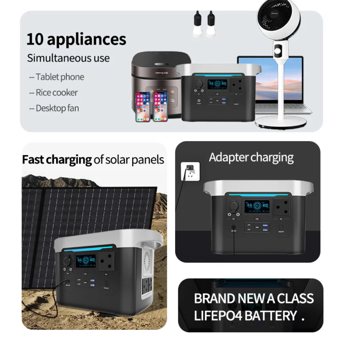 500w Energy Storage Power station with 150w solar panel