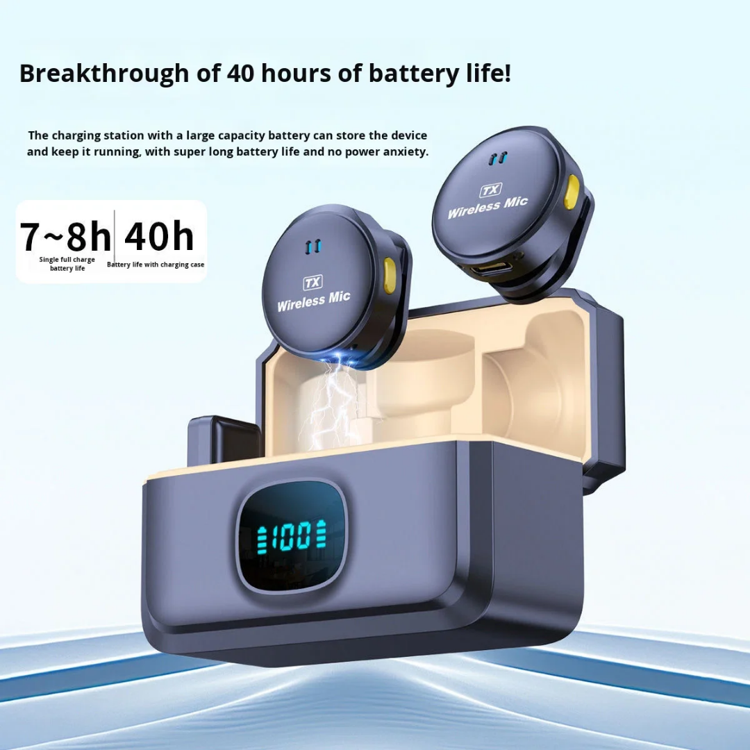 Q8 magnetic wireless lapel mic