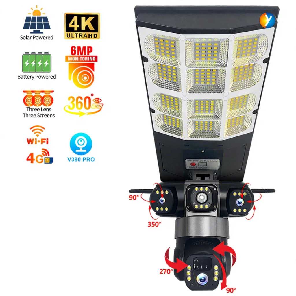 AI solar camera + lighting 2 in 1 ABT -6652