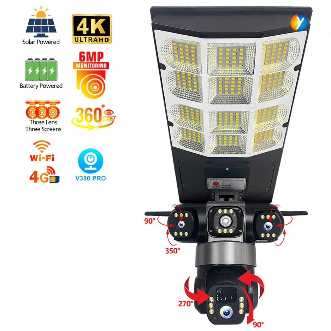 AI solar camera + lighting 2 in 1 ABT -6652