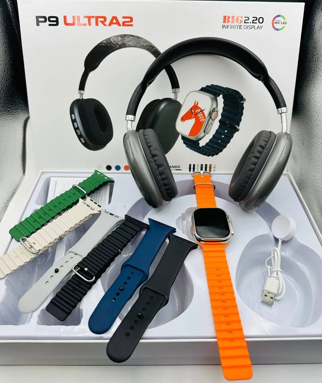 P9 ultra 2 watch with headphone