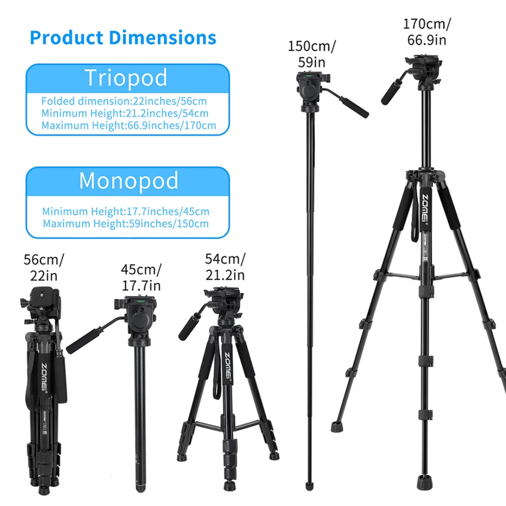 Zomei camera tripod Q310