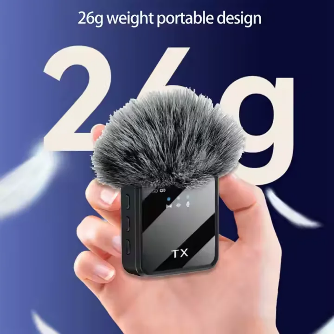 F11 2 in 1 wireless lapel microphone