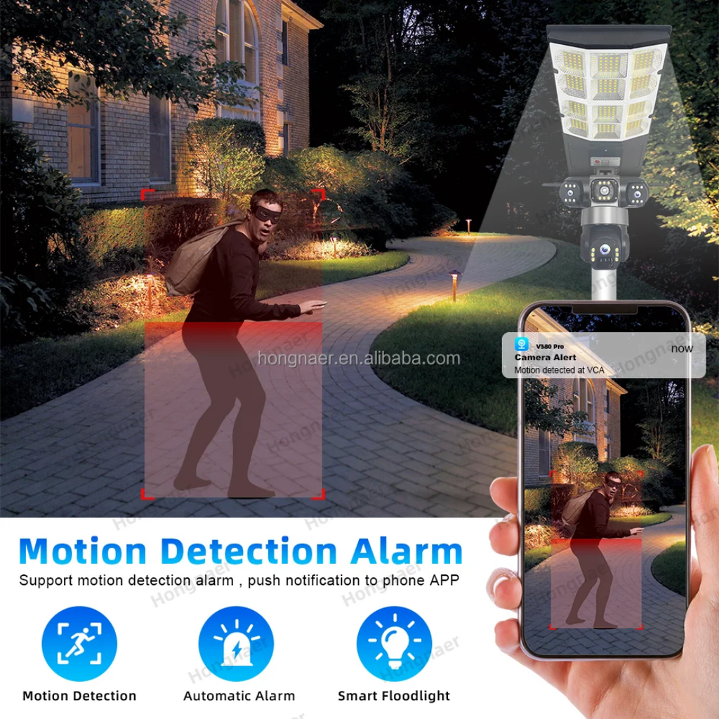AI solar camera + lighting 2 in 1 ABT -6652