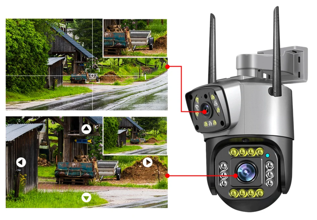 360? two optical sensors wifi camera