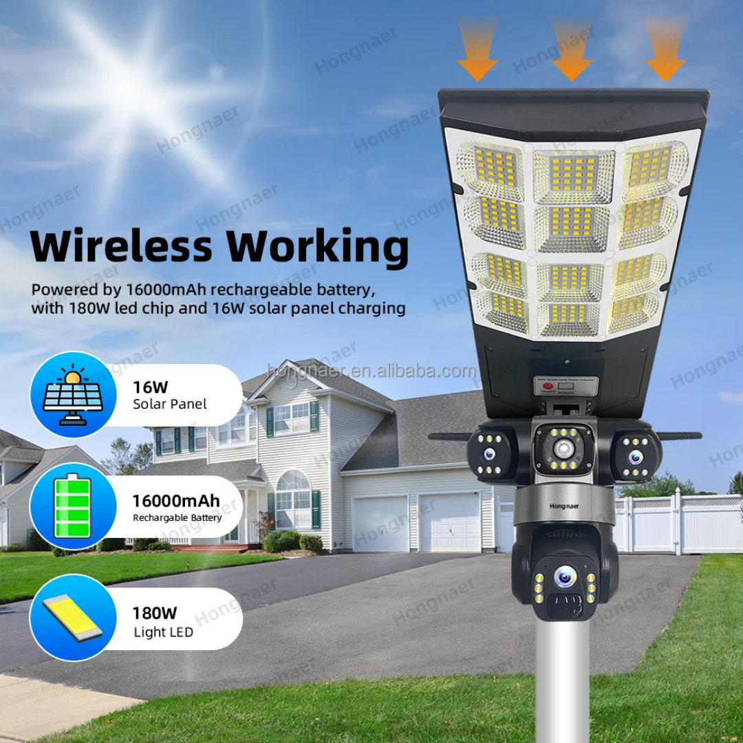 AI solar camera + lighting 2 in 1 ABT -6652