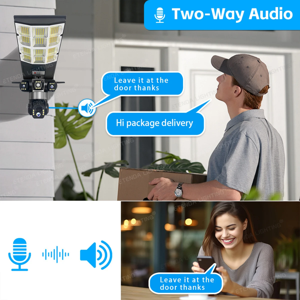 AI solar camera + lighting 2 in 1 ABT -6652